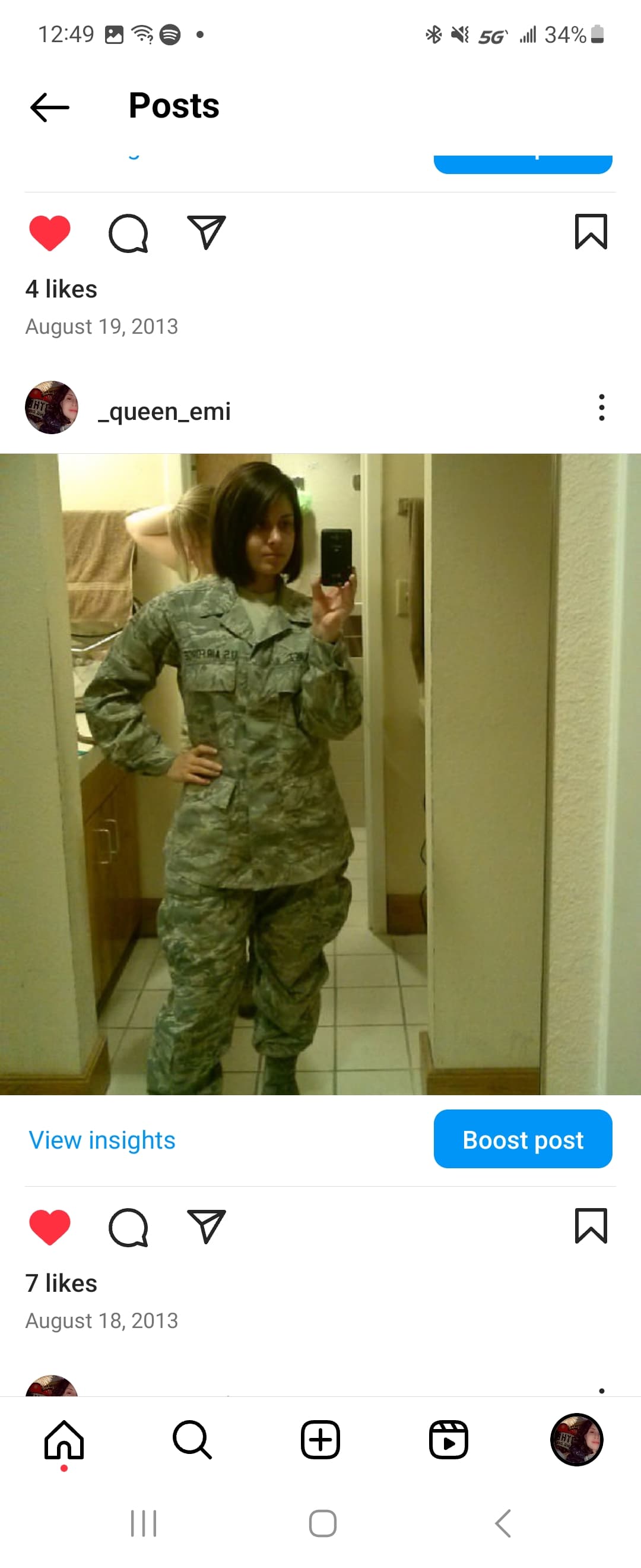 Emily Nunez in United States Air Force uniform